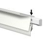 INFO RAIL + BLANC 200 CM (INCLUT MATÉRIEL DE FIXATION, EMBOUTS DE RAIL ET 4X MOUSE MAGNETS BLANC) ARTI TEQ 11 - Cimaise Tableau 