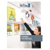 INFO RAIL + BLANCO 200 CM (MATERIAL DE FIXING, PACKAGE RAIL Y 4X MOUSE WHITE MAGNETS) ARTI TEQ 12 - Cimaise Tableau