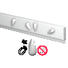 BLANCA MAGNETIC RAIL INFO 200 CM (MATERIAL DE FIXING, Y PACKAGE RAIL) ARTI TEQ 1 - Cimaise Tableau