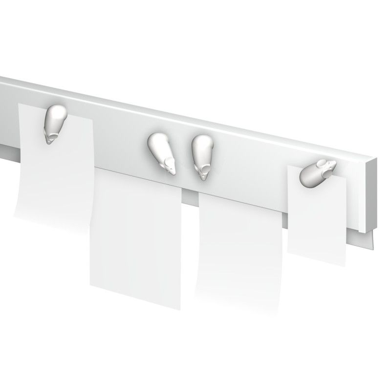 INFO MAGNETSCHIENE WEISS 200 CM (INKL. BEFESTIGUNGSTEILE UND SCHIENENENDEN) ARTI TEQ 2 - Cimaise Tableau 
