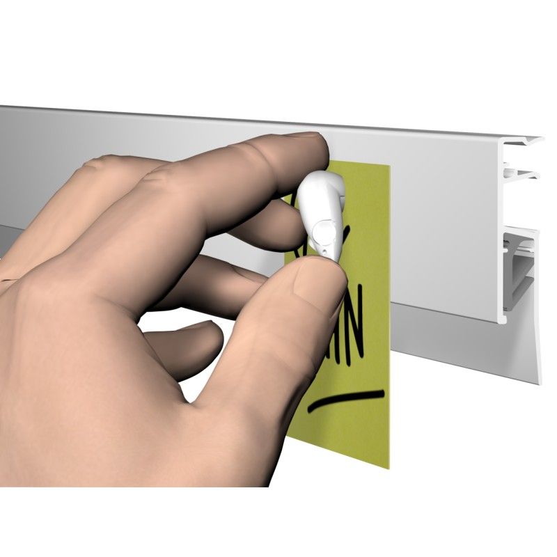 INFO RAIL MAGNETICI BIANCO 200 CM ((INCLUDE MATERIALE DI FISSAGGIO E PUNTE DI RAIL) ARTI TEQ 4 - Cornice per quadri