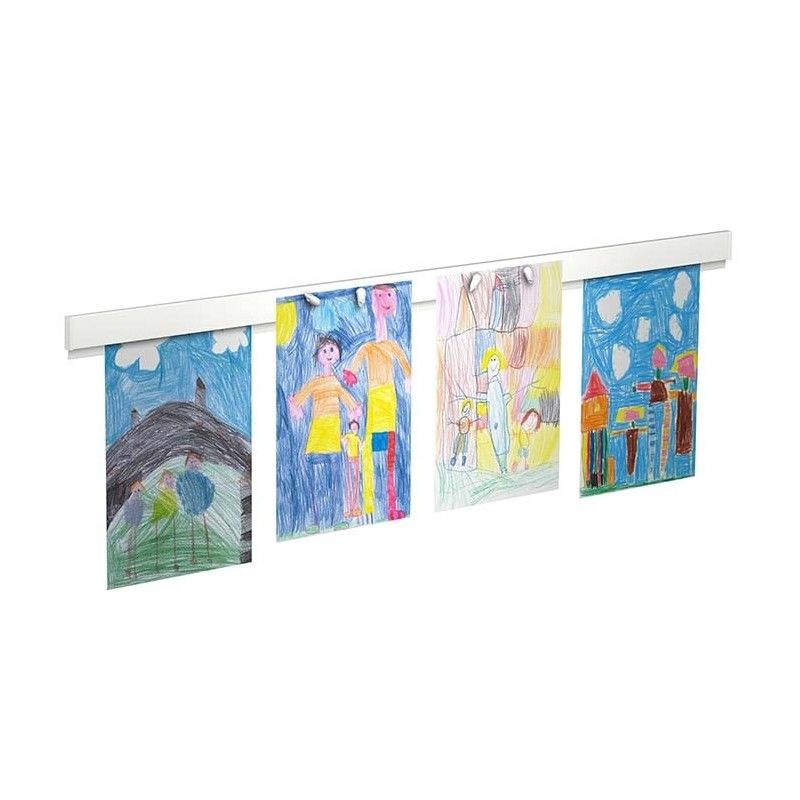 BLANCA MAGNETIC RAIL INFO 200 CM (MATERIAL DE FIXING, Y PACKAGE RAIL) ARTI TEQ 5 - Cimaise Tableau 