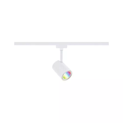 ,URail Spot sur rail Smart Home Zigbee 3.0 Luxe GU10 350lm 4,,8W RGBW+ gradable 230V Blanc signal, PAULMANN 1 - Cimaise Tableau 