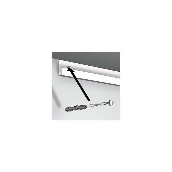 Classic "J" rail picture rail 20 kg (size of your choice) - picture rail fixing for artiteq painting ARTI TEQ 4 - Cimaise Tablea