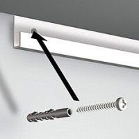 Classic "J" rail picture rail 20 kg (size of your choice) - picture rail fixing for artiteq painting ARTI TEQ 5 - Cimaise Tablea