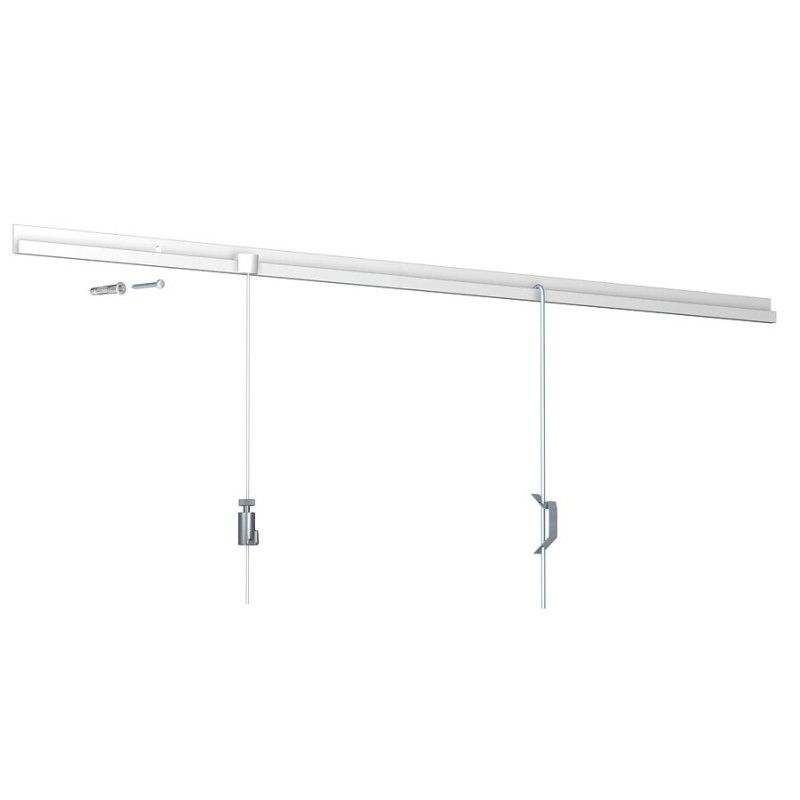 White U-shaped rod 2 mm - picture rail fixing for artiteq painting ARTI TEQ 3 - Cimaise Tableau 