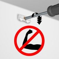 Cimosa cornice + Clips (Opzioni) (Da incollare o avvitare) - sospensione cornice quadro ARTI TEQ 5 - Cornice quadro