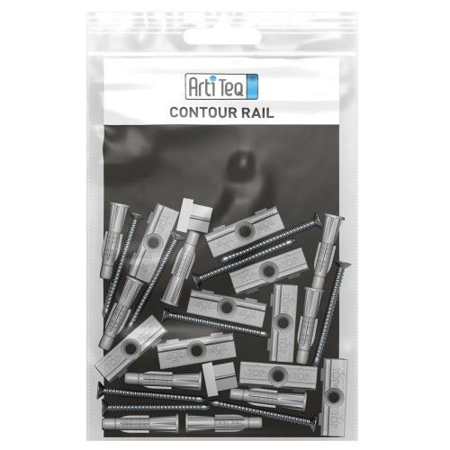 Clips di fissaggio per cornice a binario (per 5) - appendimento cornice quadro Artiteq 3 - Cornice Quadro