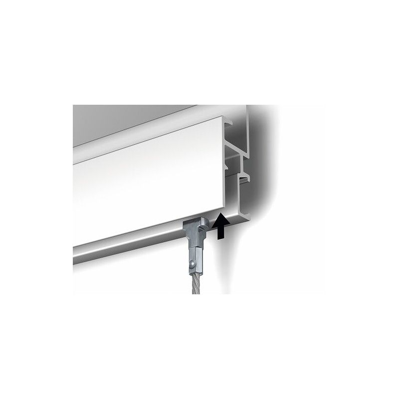 Newly riel para silla R30 profesional + clips de fijación - nuevo riel para colgar cuadros Newly 4 - Cimaise Tableau 