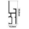 Newly Professional R30 Binario per quadri + Clip di fissaggio - Sistema per appendere quadri Newly 7 - Cimaise Tableau 