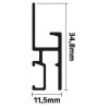 Cimaise Newly Professional R30 + Clips de fixation - accrochage cimaise tableau newly Newly 7 - Cimaise Tableau