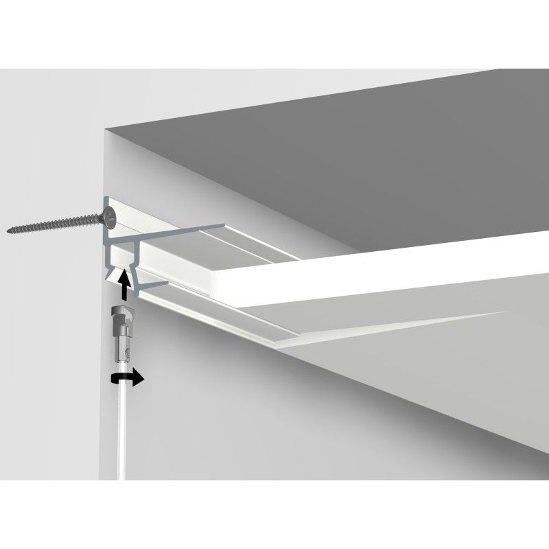 CIMAISE SHADOWLINE MASONRY (FIXATION MUR) BLANC 200 CM ARTI TEQ 3 - Cimaise Tableau 