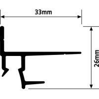 CIMAISE SHADOWLINE MASONRY (FIXATION MUR) BLANC 200 CM ARTI TEQ 4 - Cimaise Tableau 