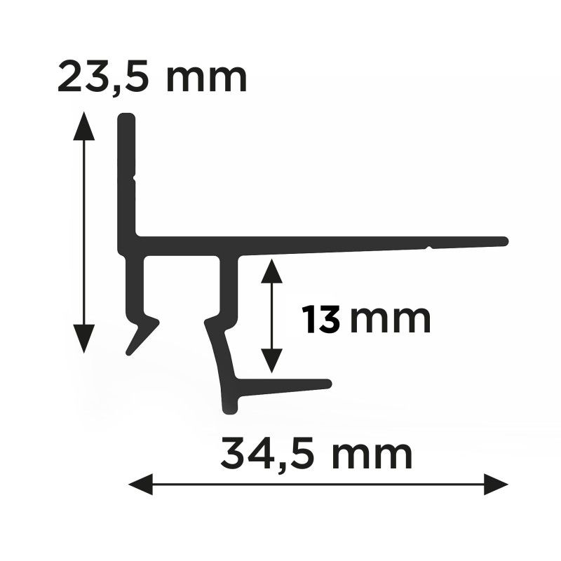 CIMAISE SHADOWLINE MASONRY (FIXATION MUR) BLANC 200 CM ARTI TEQ 5 - Cimaise Tableau 