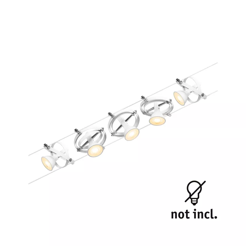 CorDuo Gimbal Cable System Basic Kit GU5, 3 max. 5x10W 230/12V Frosted White - système d'accrochage et décoration