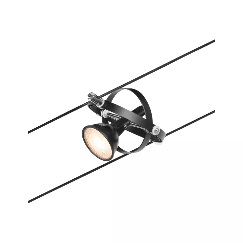 ,CorDuo Système sur câbles Cardan Spot individuel GU5,,3 max. 10W 12V Noir mat,,,