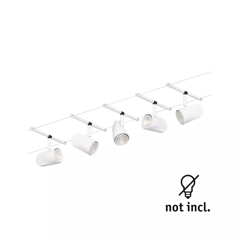 ,CorDuo Système sur câbles Cup Kit de base GU5,,3 max. 5x10W 230/12V Blanc dépoli,,,