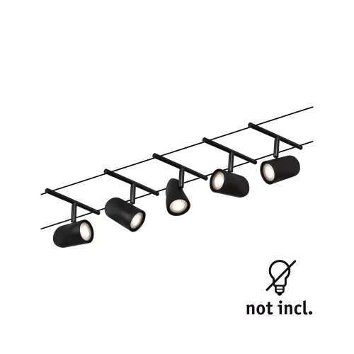 CorDuo GU5 Cup Cable System Base Kit, 3 max. 5x10W 230/12V Matte Black