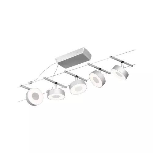 Kit básico de sistema de cable circular LED CorDuo 5x180lm 5x5W 3000K 230/12V PAULMANN 92 - Cimaise Tableau 