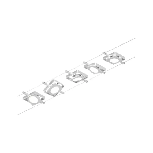Kit base para sistema de cableado LED MacLED CorDuo 5x250lm 5x4.5W 3000K 230/12V Cromo mate