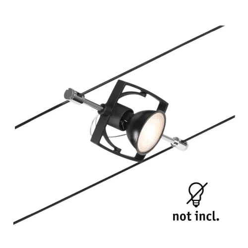 ,CorDuo Système sur câbles Mac II Spot individuel GU5,,3 max. 10W 12V Noir mat,,,