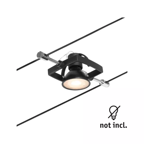 ,CorDuo Système sur câbles Mac II Spot individuel GU5,,3 max. 10W 12V Noir mat,,,