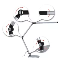 LED Schreibtischlampe mit 3-stufiger Dimmfunktion, FlexBar, weißem Schalter, 700 lm, 9,5 W, Silber - système d'accrochage et décoration - détail 5