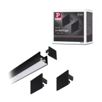 Linion Accessories End Caps Kit of 2 Matte Black Plastic Material - système d'accrochage et décoration - détail 3