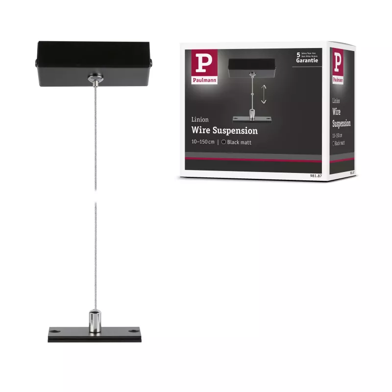 Linion Accessoires Suspension par câble Noir signal 40x1500mm