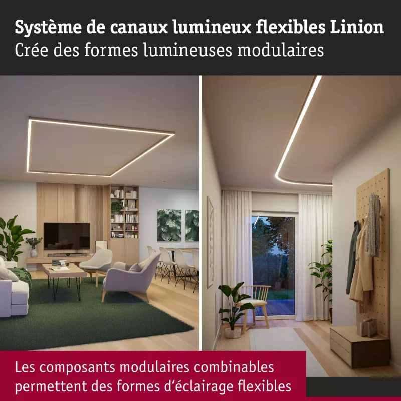 Linion Alimentation électrique Power Channel 230/24V 17W Chrome mat 1m