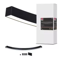 Linion Canal lumineux 90 ° 24V 13W 3000K Noir signal - système d'accrochage et décoration - détail 15