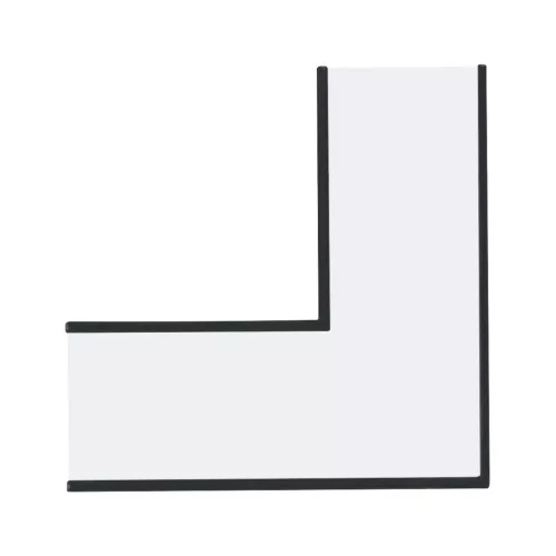 Luz de canal Linion de 90°, 24 V, 3,5 W, 3000 K, color negro. PAULMANN 15 - Cimaise Tableau 