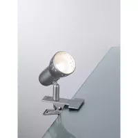 Spot à pince Gryps Acier brossé 230V E14 - système d'accrochage et décoration - détail 2