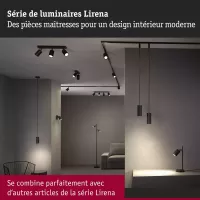 Foco Lirena GU10, máx. 10 W, metal negro mate. - système d'accrochage et décoration - détail 6