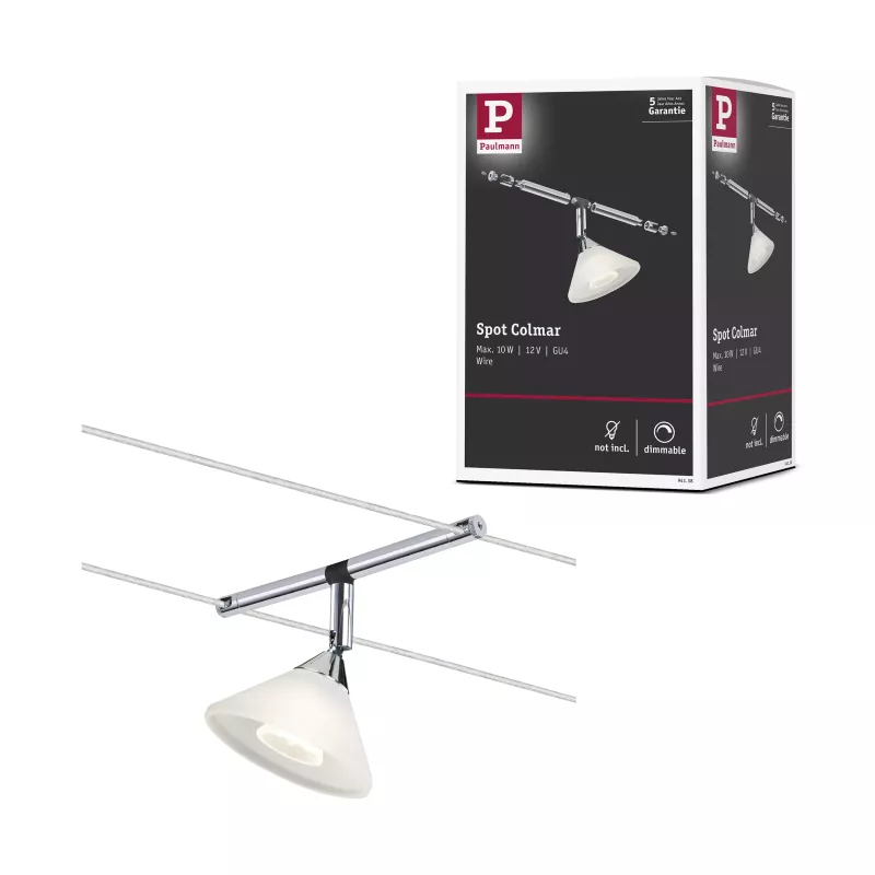 ,Système sur câbles Colmar Spot individuel GU4 max. 10W gradable 12V Chrome,,,