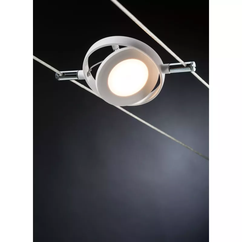 ,Système sur câbles LED RoundMac Kit de base 6x200lm 6x4,,3W 2700K 230/12V, PAULMANN 10 - Cimaise Tableau 