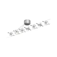 Kit básico Mac II GU5, 3 bombillas de 7x10W regulables, 230/12V - système d'accrochage et décoration - détail 1