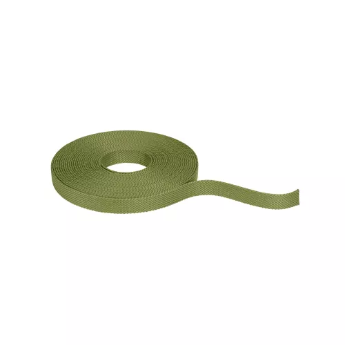Cinta textil ULine de 10 m, color verde cobre, de dacrón.