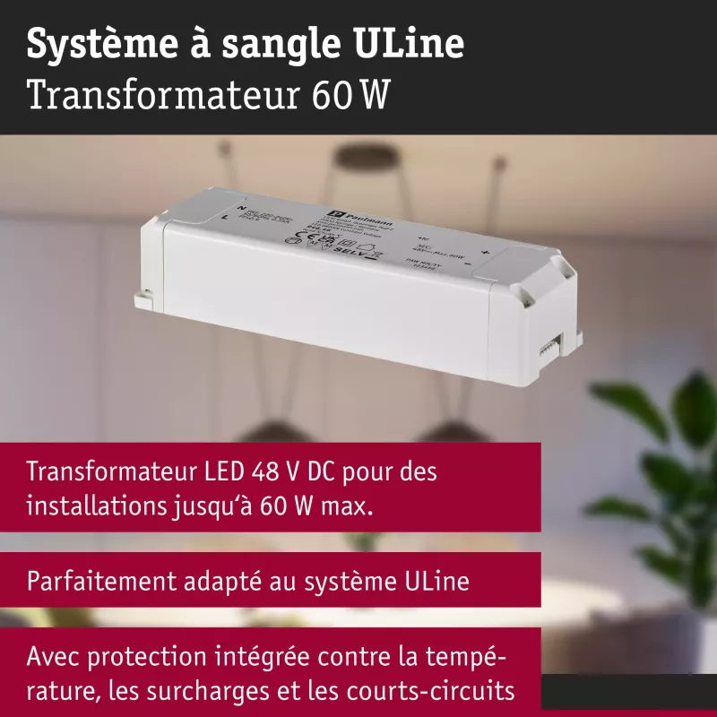 Accesorios ULine Transformador 60VA Blanco 230/48V 29mm