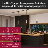 URail Abat-jour 2Easy Raja 100mm Verre - système d'accrochage et décoration - détail 6