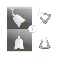 ,URail Abat-jour DecoSystems Alvaro 144mm Blanc,, Doré, - système d'accrochage et décoration - détail 4