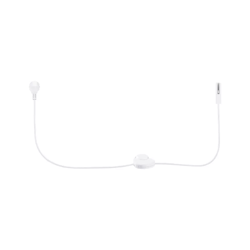 ,URail Alimentation électrique Câble avec interrupteur 2,,4m max. 1000W Blanc signal, - système d'accrochage et décoration