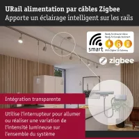 URail Alimentation électrique Zigbee 3.0 Câble 1m max. 100W - système d'accrochage et décoration - détail 3