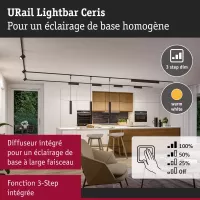 ,URail Lightbar 3-Step-Dim Ceris 800lm 9,,5W 3000K dimmbar 230V, - système d'accrochage et décoration - détail 3