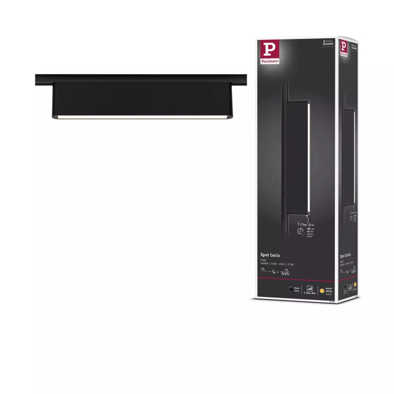 ,URail Lightbar 3-Step-Dim Ceris 800lm 9,,5W 3000K dimmbar 230V, PAULMANN 24 - Cimaise Tableau 