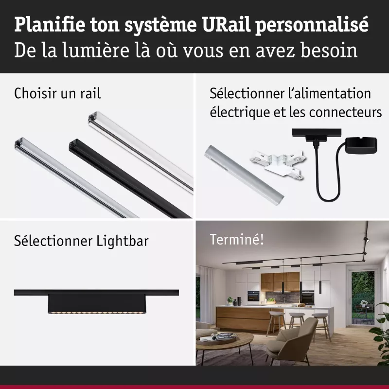URail Lightbar 3-Step-Dim Zelos 1100lm 10W 4000K gradable 230V
