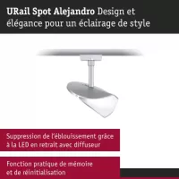 URail Spot sur rail 3-Step-Dim Alejandro 800lm 10W 4000K gradable 230V - système d'accrochage et décoration - détail 6