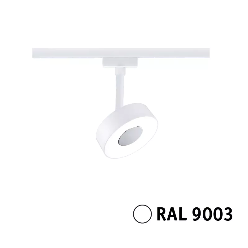 URail Spot sur rail 3-Step-Dim Circle 220lm 5W 4000K gradable 230V Blanc signal