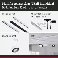 URail Spot sur rail Aldan Spot individuel 470lm 8W 4000K gradable 230V Blanc signal - système d'accrochage et décoration - détail 9