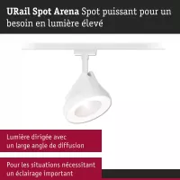 URail Gleisstrahler Arena Einzelstrahler 850 lm 15 W 2700 K dimmbar 230 V Signal weiß - système d'accrochage et décoration - détail 7